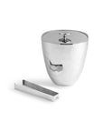 Reflective Ice Bucket with Tongs