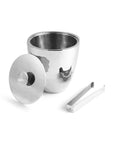 Reflective Ice Bucket with Tongs