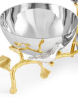 Lovebirds Silver & Gold Double Dish