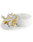 Lovebirds Silver & Gold Trinket Box