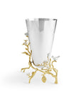Lovebirds Silver & Gold Medium Vase