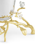 Lovebirds Silver & Gold Medium Vase