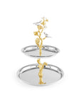 Lovebirds Silver & Gold Etagere