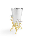 Lovebirds Silver & Gold Small Vase