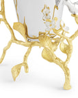 Lovebirds Silver & Gold Small Vase