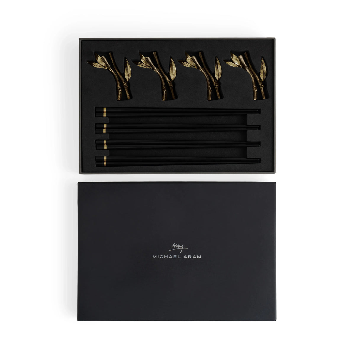 Michael Aram Zen Garden Chopsticks & Stand Set