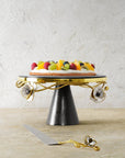 Michael Aram Anemone Cake Stand & Knife Set