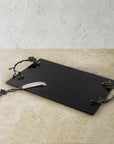 Michael Aram Black Orchid Cheese Board with Knife