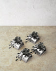 Michael Aram Black Orchid Napkin Ring Set