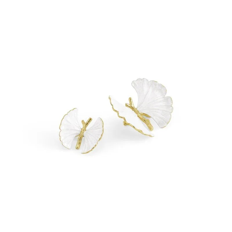 Michael Aram Butterfly Ginkgo Gold Decorative Objects Set of 2