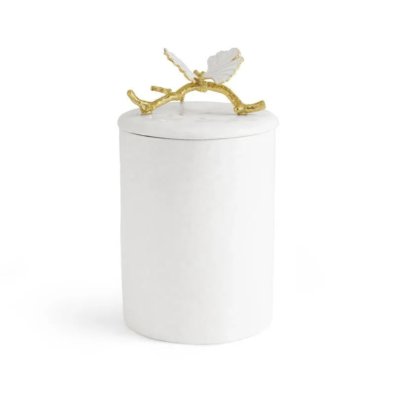 Michael Aram Butterfly Ginkgo Gold Porcelain Canister