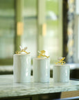 Michael Aram Butterfly Ginkgo Gold Porcelain Canister