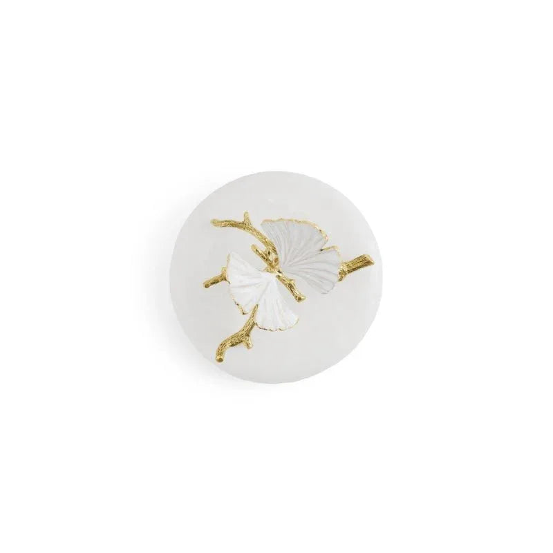 Michael Aram Butterfly Ginkgo Gold Porcelain Canister