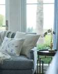 Michael Aram Butterfly Ginkgo Ombre Embroidered Dec Pillow Sky and Crème