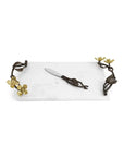 Michael Aram Dogwood Small Cheeseboard and knife