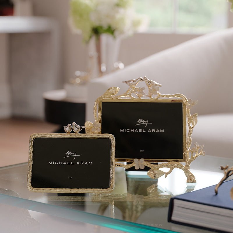 Michael Aram Lovebirds Silver & Gold 5 x 7 Frame