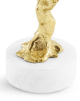 Michael Aram Lovebirds Silver & Gold Candelabra
