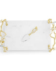 Michael Aram Lovebirds Silver & Gold Chesseboard w Knife