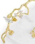Michael Aram Lovebirds Silver & Gold Chesseboard w Knife