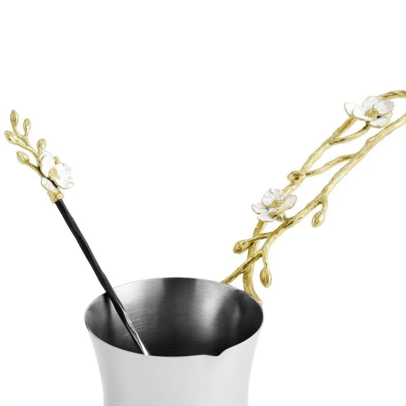 Michael Aram Orchid Coffee Pot with Spoon