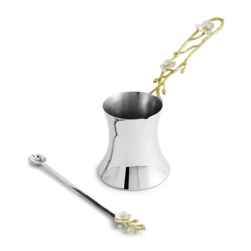 Michael Aram Orchid Coffee Pot with Spoon