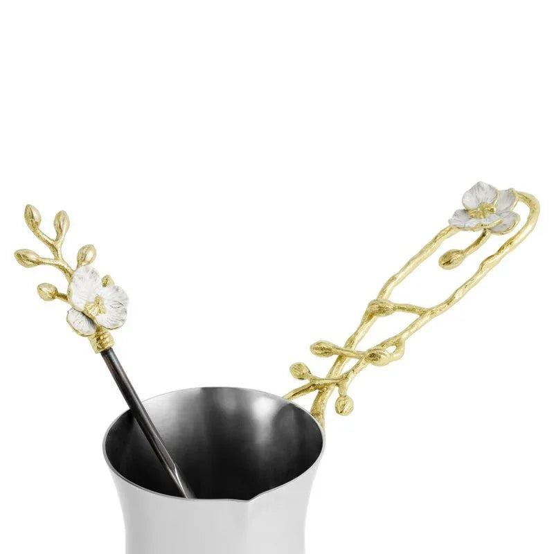 Michael Aram Orchid Coffee Pot with Spoon