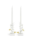 Michael Aram Pomegranate Silver & Gold Candleholders S/2