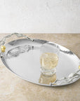 Michael Aram Pomegranate Silver & Gold Oval Tray