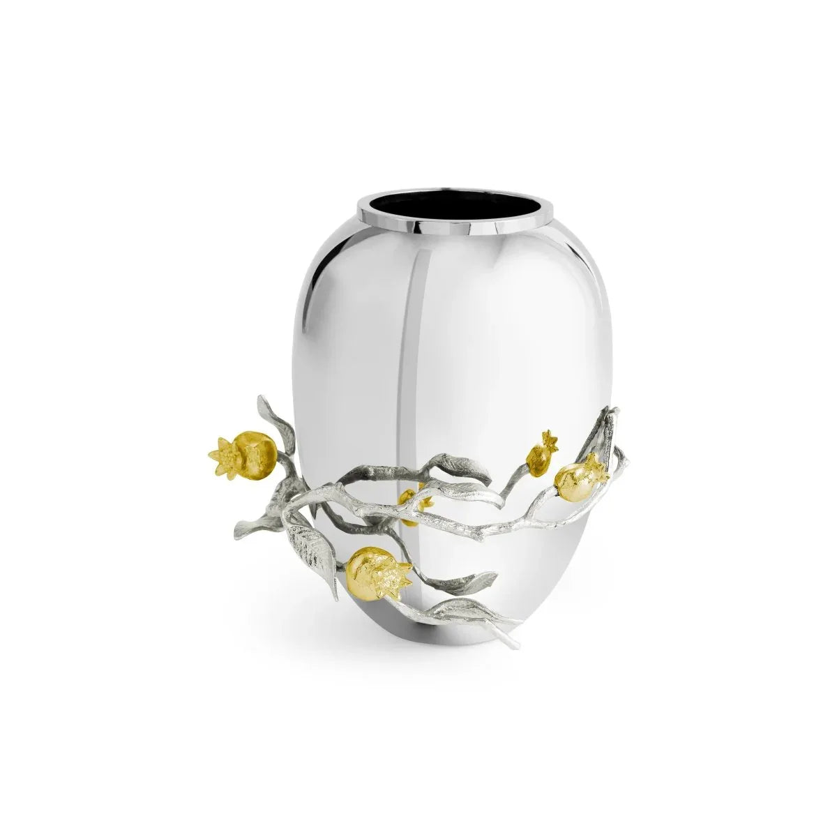 Michael Aram Pomegranate Silver & Gold Vase