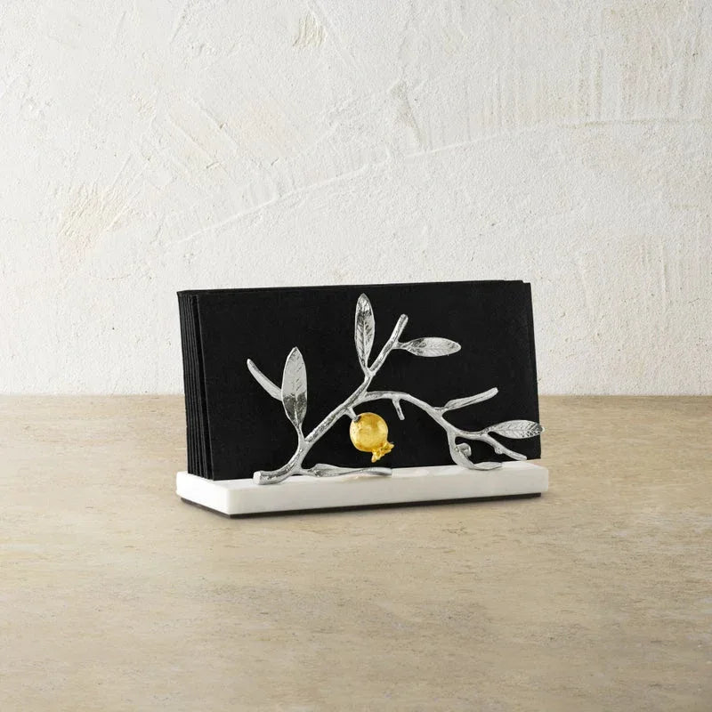 Michael Aram Pomegranate Silver & Gold Vertical Napkin Holder