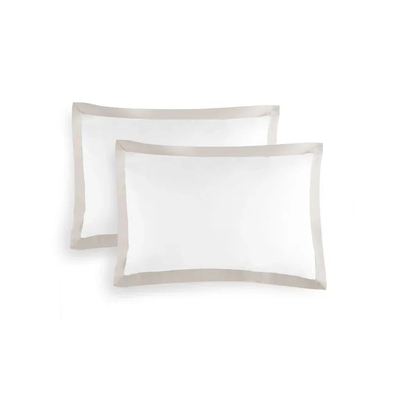 Michael Aram Queen Pillowcase Set - Stone and White
