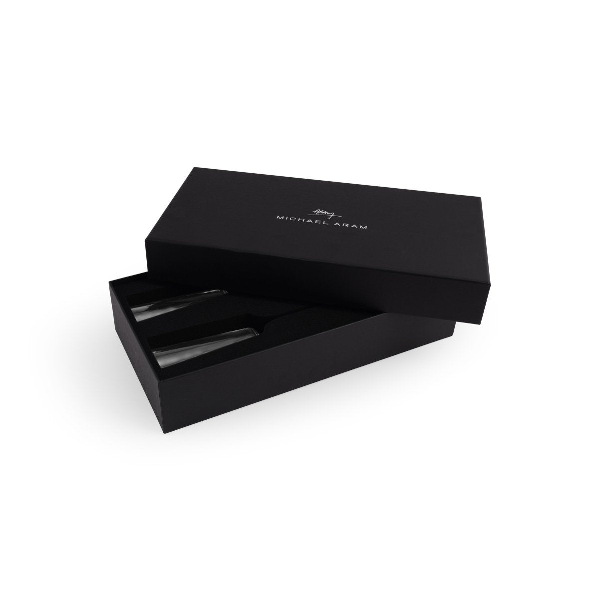 Michael Aram Reflective Champagne Flute & Heart Frame 3.5" x 5" Packaged Gift Set