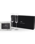 Michael Aram Reflective Champagne Flute & Heart Frame 3.5" x 5" Packaged Gift Set