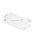 Michael Aram Silver Orchid Cheeseboard with Knife