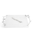 Michael Aram Silver Orchid Cheeseboard with Knife
