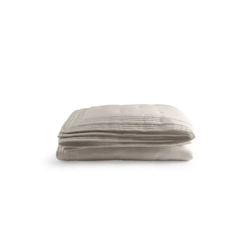 Michael Aram Tufted Quilt King Coverlet - Stone