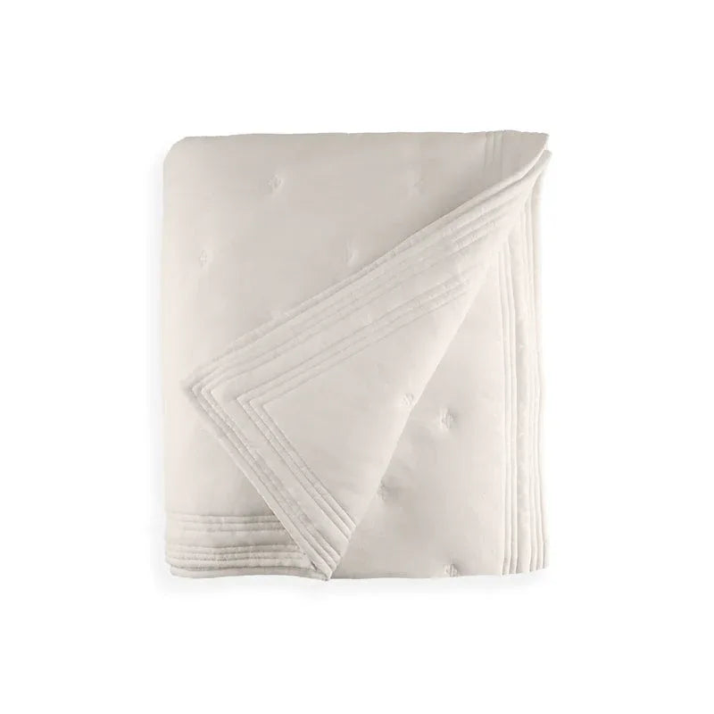 Michael Aram Tufted Quilt King Coverlet - Stone