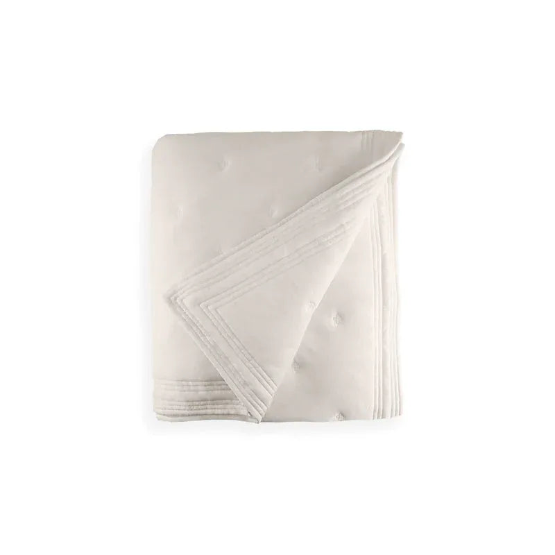 Michael Aram Tufted Quilt Queen Coverlet - Stone