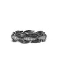 Laurel Ring with Diamonds - Black Rhodium