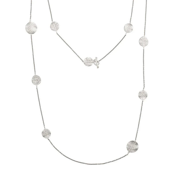 Michael Aram Botanical Leaf 36" Station Necklace with Diamonds