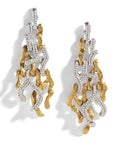 Michael Aram Branch Coral Chandelier Earrings with Diamonds