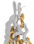 Michael Aram Branch Coral Chandelier Earrings with Diamonds