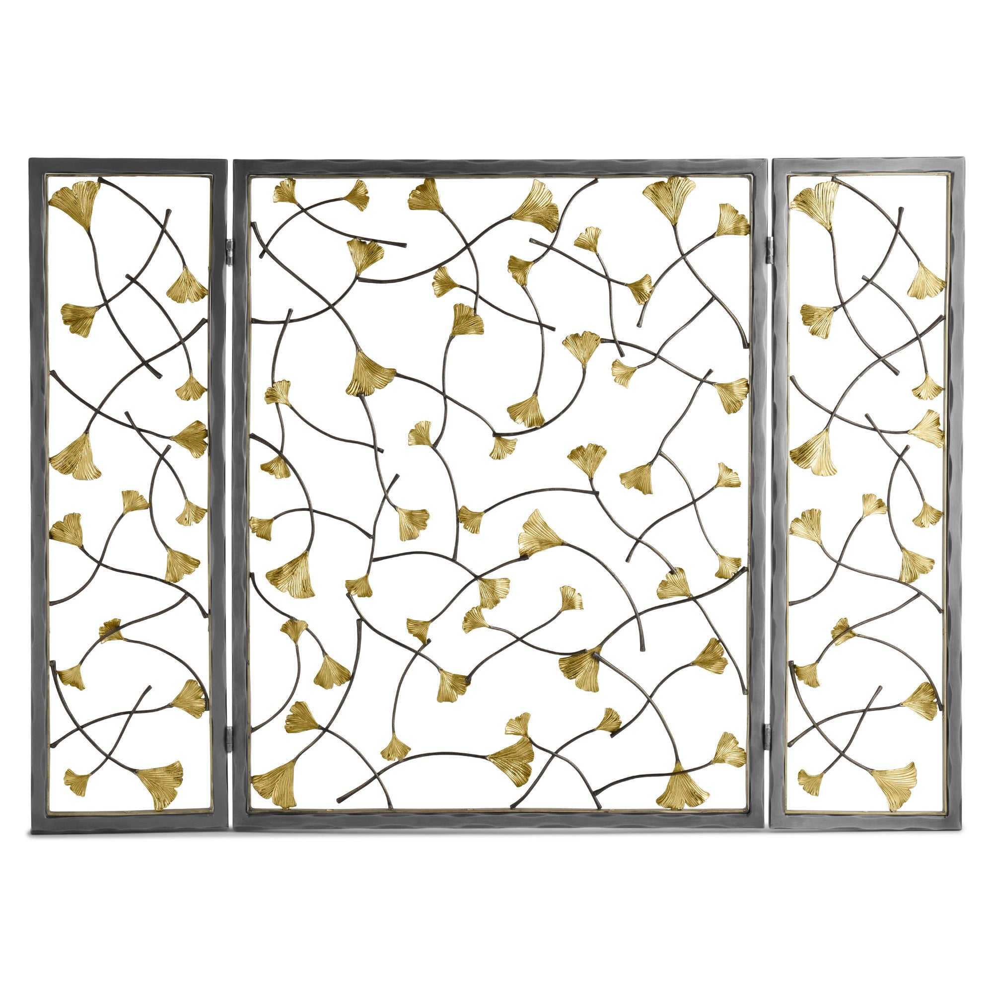 Michael Aram Golden Ginkgo Decorative Fireplace Screen