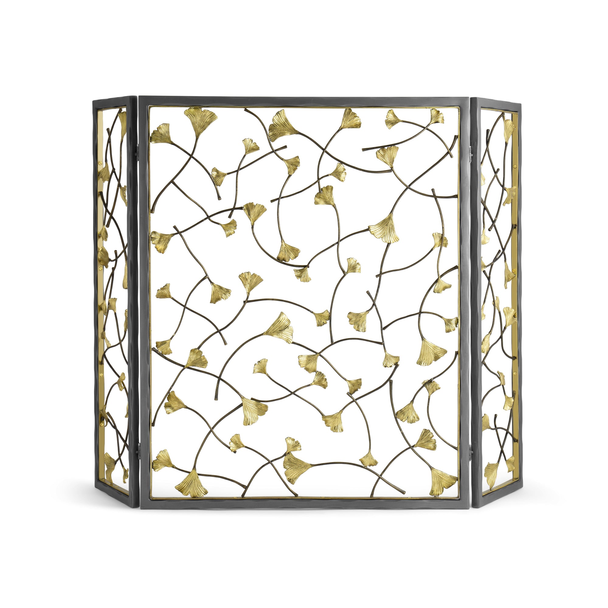 Michael Aram Golden Ginkgo Decorative Fireplace Screen