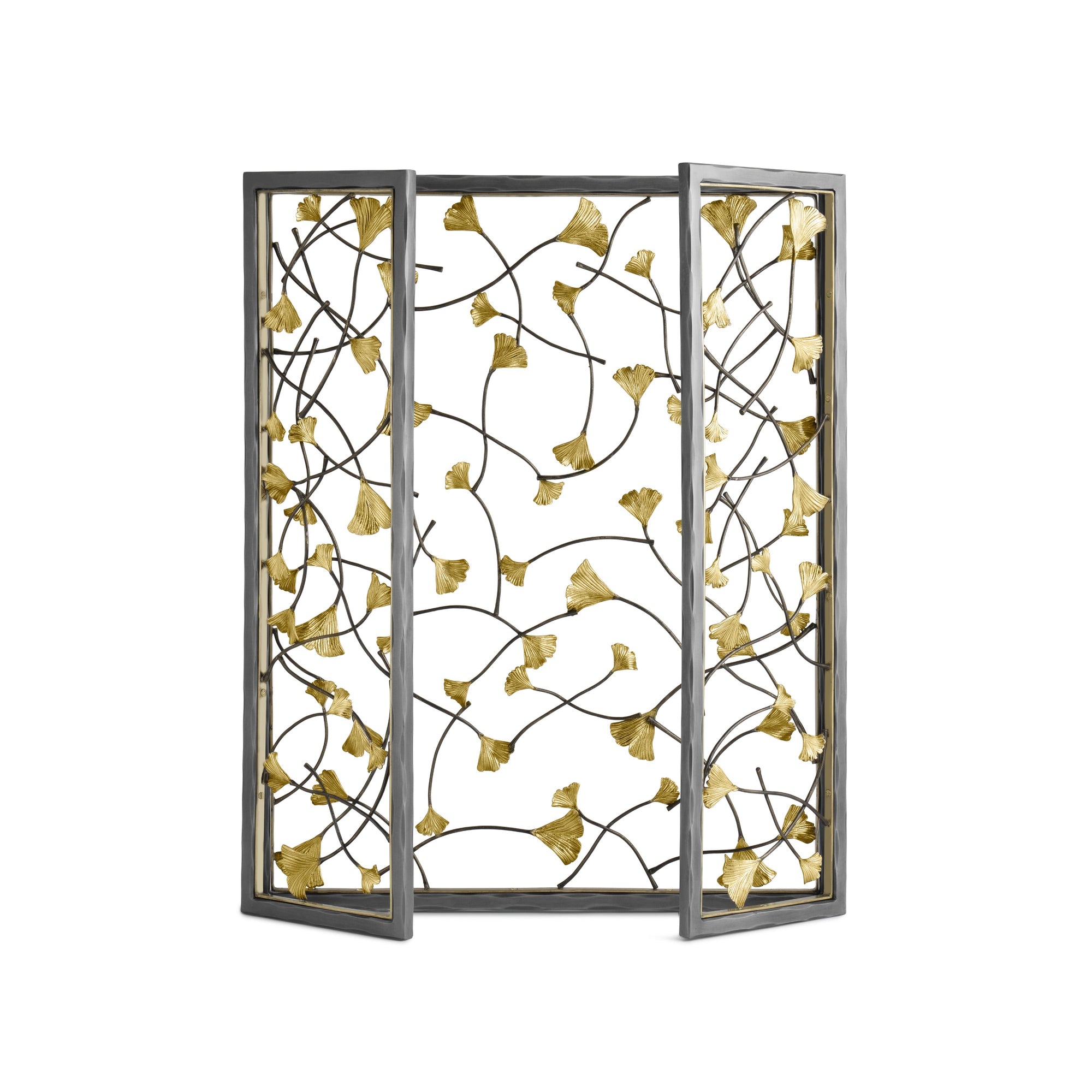 Michael Aram Golden Ginkgo Decorative Fireplace Screen