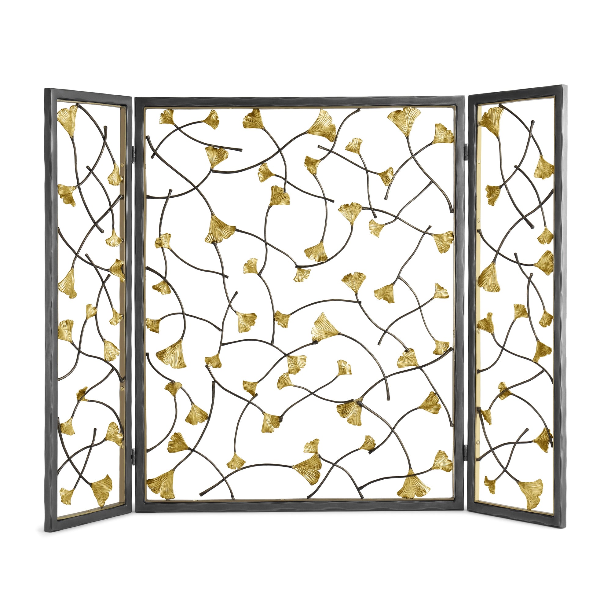 Michael Aram Golden Ginkgo Decorative Fireplace Screen