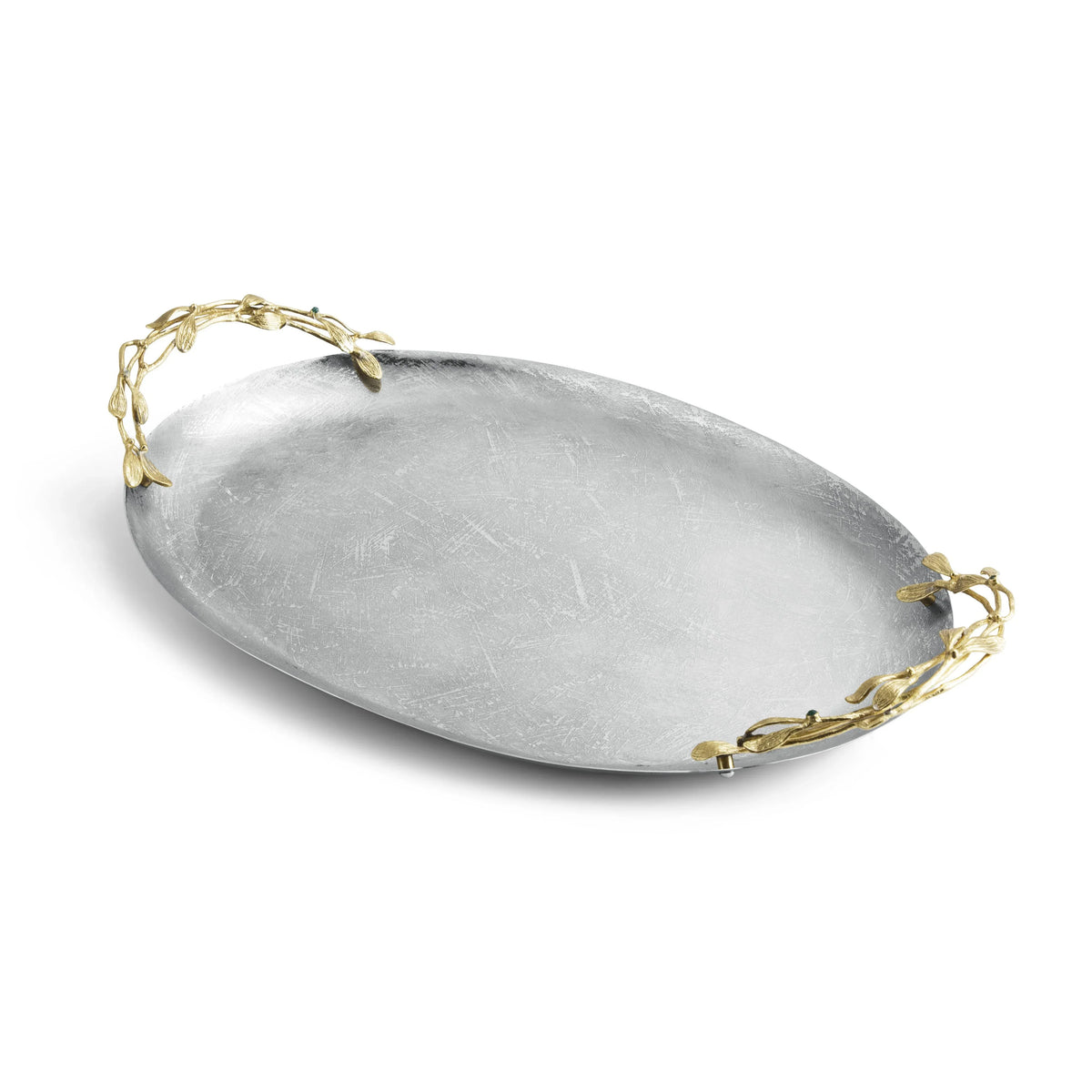 Michael Aram Mistletoe Large Oval Tray
