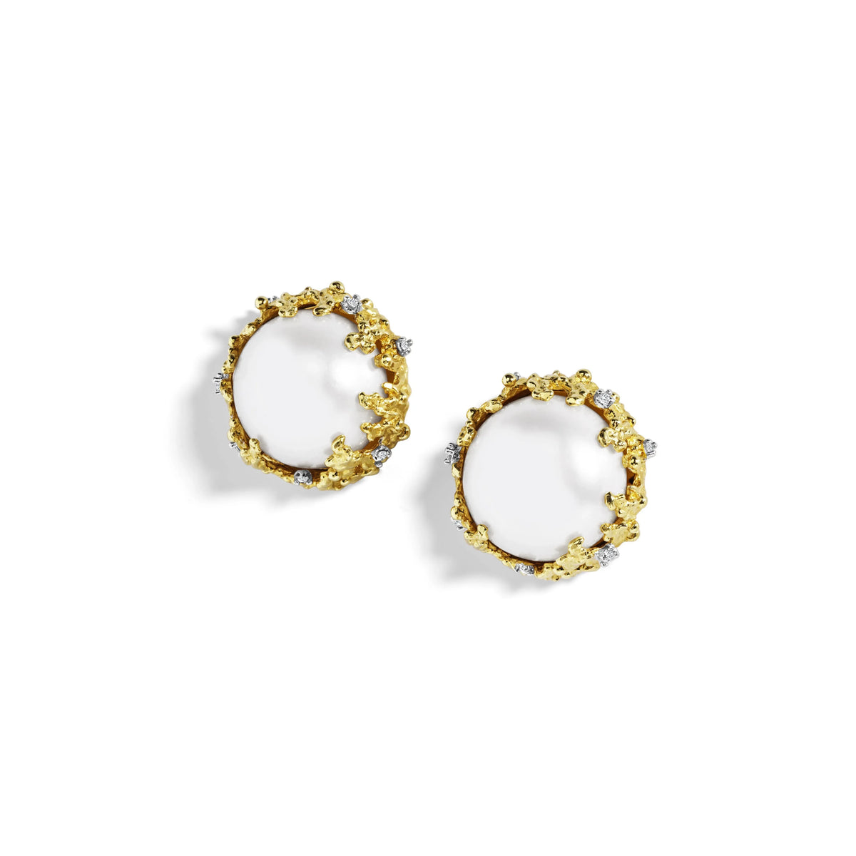 Michael Aram Ocean Earrings with Pearls and Diamonds