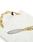 Michael Aram Olive Branch Cheeseboard with Knife