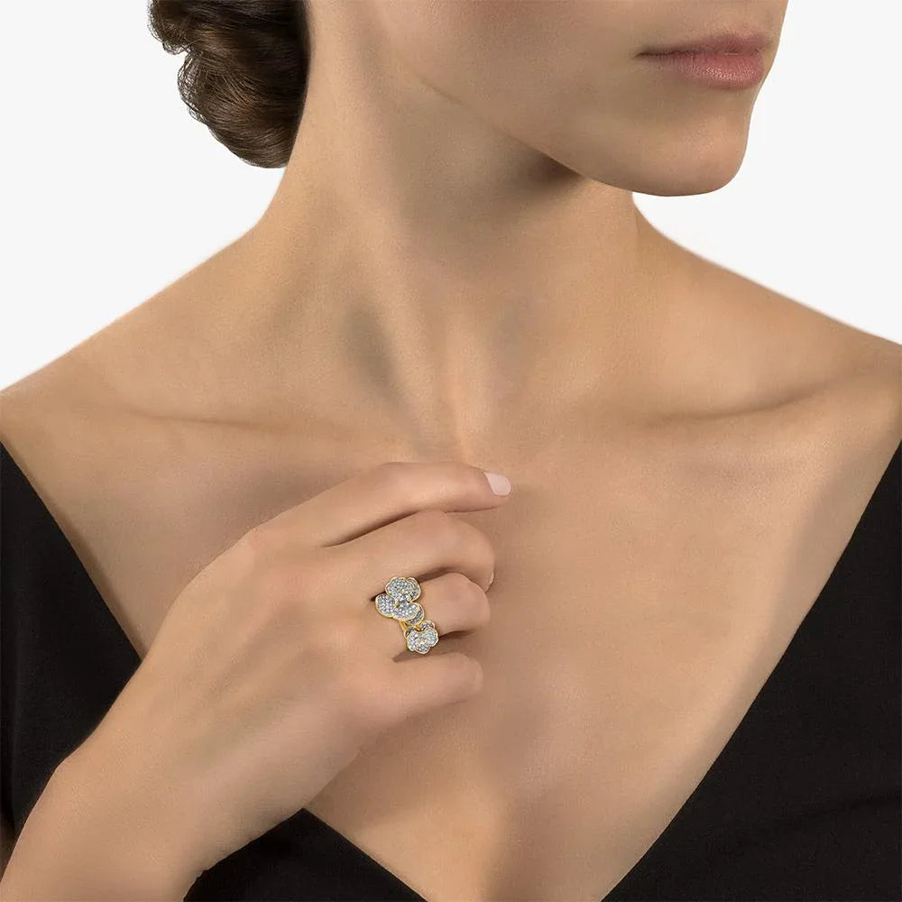 Michael Aram Orchid Double Ring with Diamonds